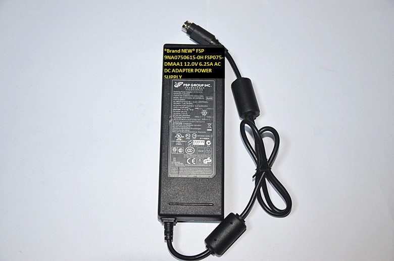 *Brand NEW* 4pin 9NA0750615-0H 12.0V 6.25A AC DC ADAPTER FSP FSP075-DMAA1 POWER SUPPLY